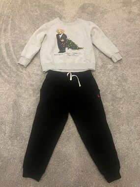 Polo by Ralph Lauren Kids Bear Christmas Sweatshirt & Sweatpants